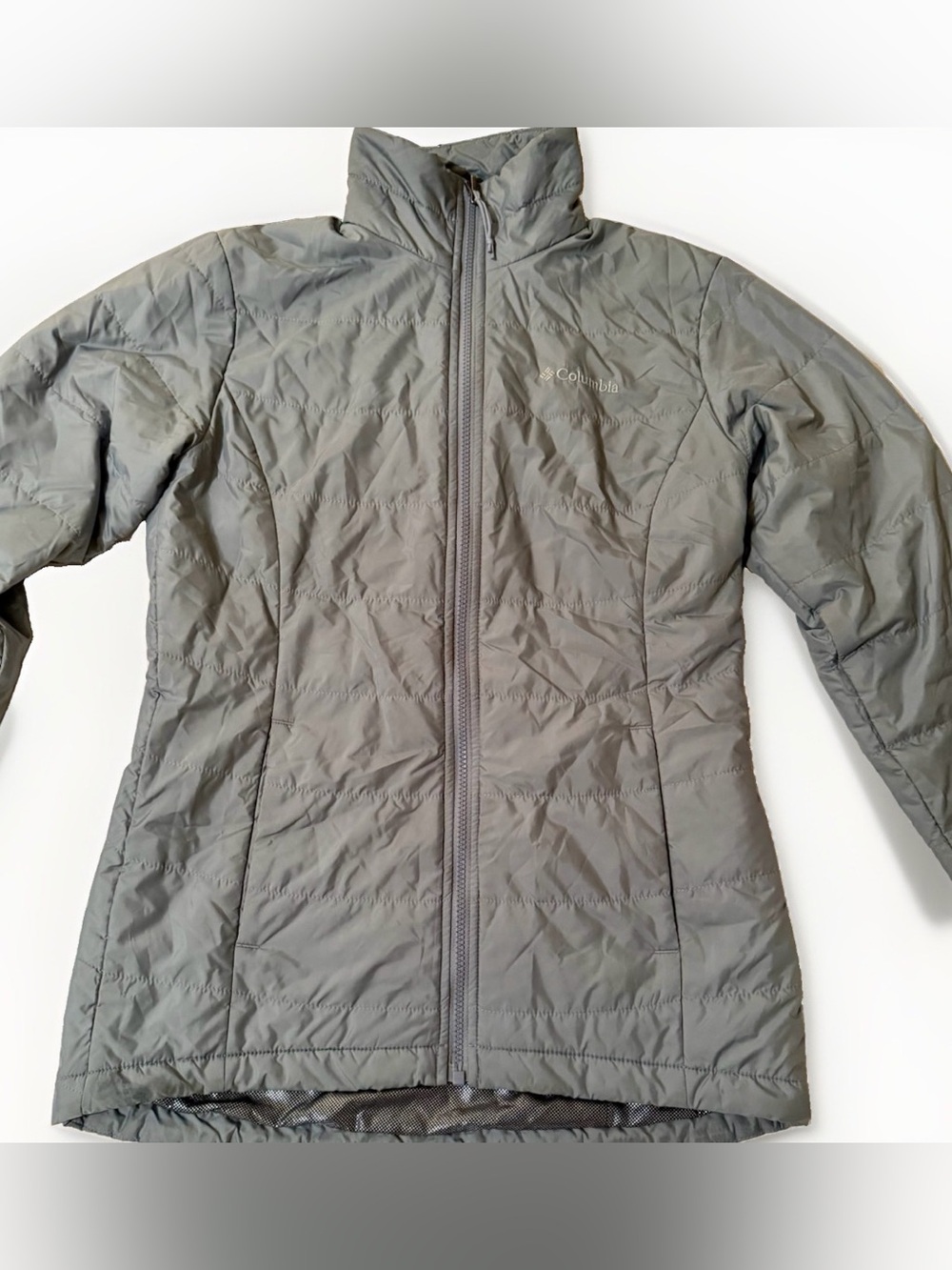 Columbia Interchange Jacket Womens XS Gray Hooded Omni-Heat Ski Waterproof